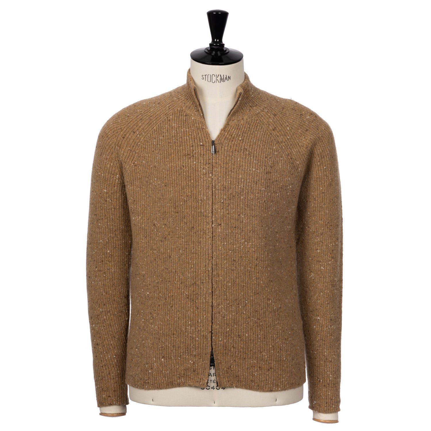 Zip-Strickjacke  "Livignio" aus reinem Kaschmir - Handarbeit